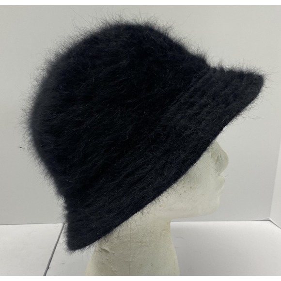 The Unbranded Brand Accessories - Unbranded Faux Fur Hat Black Outdoor Round Fur Wrap Hat Russian Style